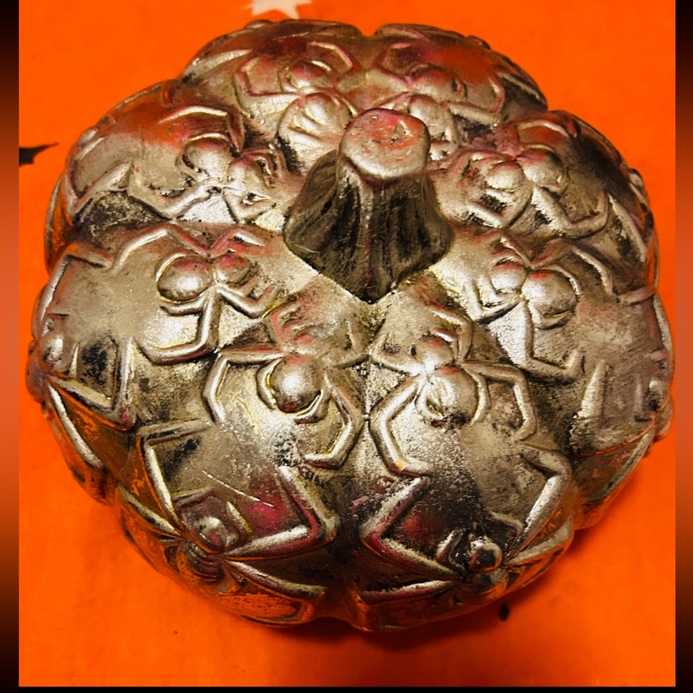 Silver Pumpkin Decor